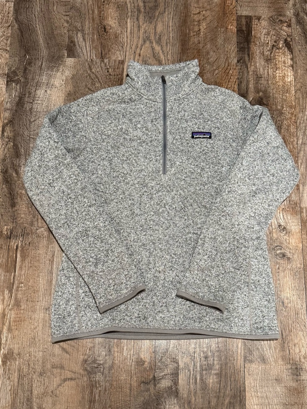 Patagonia Womens Large Gray 1/4 Zip Better Sweater Pullover